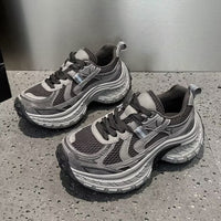 Damen Sportliche Sneakers mit ergonomischem Dämpfungssystem und atmungsaktivem Obermaterial – Anthrazit