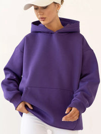 Heidi-Mode | Lässiger lockerer Pullover Sweatshirt – Lila