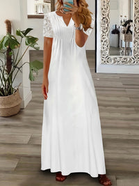 Damen luftiges Sommerkleid mit raffinierten Spitzenakzenten – 8029