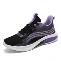 Damen Sportliche Leichtgewicht Sneakers mit atmungsaktiver Stricktechnologie – Lila