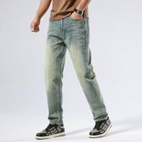 Zane | Retro Slim Fit Stretch-Jeans – Blau