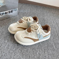 Damen modische und bequeme Sneakers – Blaubraun