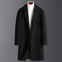 Friedrich | Warmer Wollmantel – Schwarz