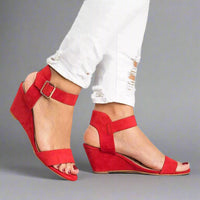Walbira | Stilvolle Keilsandalen mit Komfort – Rot