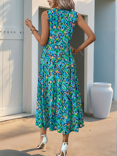 Zuri | Figurbetontes, ärmelloses Blumenkleid