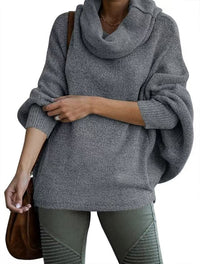 Damen PULLOVER MIT HOHEM KRAGEN | MODISCHER KOMFORT GARANTIERT – Dunkelgrau