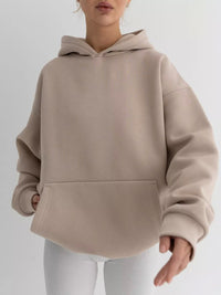 Heidi-Mode | Lässiger lockerer Pullover Sweatshirt – Khaki