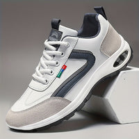 Damen Sportliche Sneakers mit stoßdämpfender Sohle und elastischen Schnürsenkeln – Weiß
