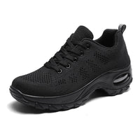 Damen Hochwertige Sport Sneakers mit dämpfender Luftpolstertechnologie – Schwarz
