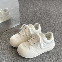 Damen Sportliche Sneakers mit atmungsaktiver Mesh-Oberfläche und innovativem Schnürsystem – Cremeweiß
