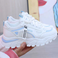 Damen Sportliche Chunky Sneakers mit Atmungsaktivem Obermaterial – Blau