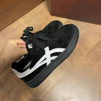 Damen Sportliche Sneaker mit strapazierfähigem Obermaterial und rutschfester Sohle – Schwarz
