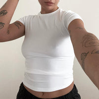 Heidi Mode | Einfarbiges Slim-Fit-Unterhemd – weiß