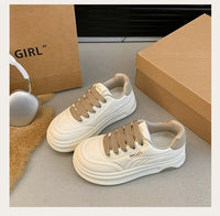 Damen Modische Plateau Sneakers mit komfortabler Dämpfung – Khaki