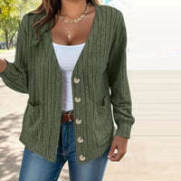 Angela Sommerweste | Damen lässig Sommer gestrickt Strickjacke – Oliv