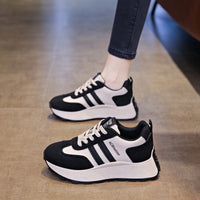 Damen Urbaner Freizeitsneaker mit dämpfendem Sohlenprofil und modischem Design – Schwarz