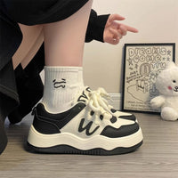 Damen Sportliche Sneakers mit modischem Design und dämpfender Sohle – Schwarz