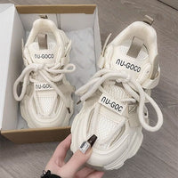Damen Sportliche Freizeitschuhe mit atmungsaktiver Mesh-Oberfläche – Offwhite