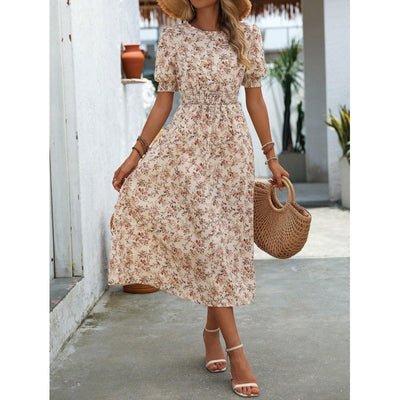 Amelia - Kleid mit Rundhalsausschnitt und Blumenmuster