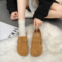 Damen Komfortable Slipper aus hochwertigem Wildleder – Beige