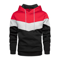 Kai | Colorblock Kapuzenpullover – Rot - Grau - Schwarz