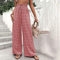 Mykonos Sommerhose | luftige sommerhosen damen mit weitem Bein – Rosa