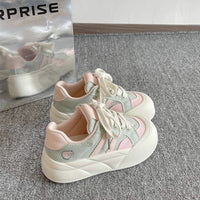 Damen Sneakers mit eleganter Struktur und modischen Details – Rosa