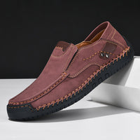 LIO - LEDERLOAFER MIT RUTSCHFESTER SOHLE – Rot