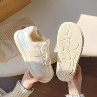 Damen Sportliche Sneakers mit atmungsaktivem Material – Blaugelb