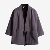 Romy | Leichte Kimono Wickeljacke – Grau
