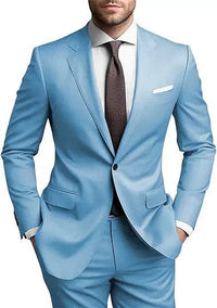 Herren Hochzeitsgast Anzug | Blazer und Hosen – Hellblau
