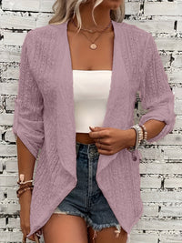 Damen Leichte Schichtenjacke aus atmungsaktiver Struktur – Rosa