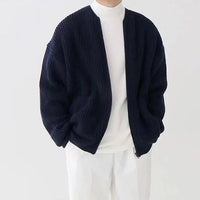 LOIC – Herren-Strickjacke – Bequemer Cardigan im Minimalistischen Stil – Marine