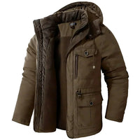 Warmer Herren Wintermantel | Wind- & Wasserdicht | Outdoor Mantel – Dunkelbraun
