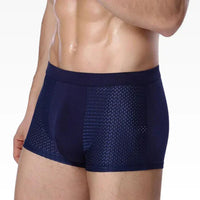 Herren Bambus Boxershorts atmungsaktiv komfortabel – Blau