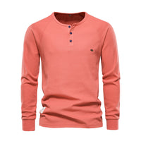 Herren Langarmhemd - Vielseitig und Bequem – Orange