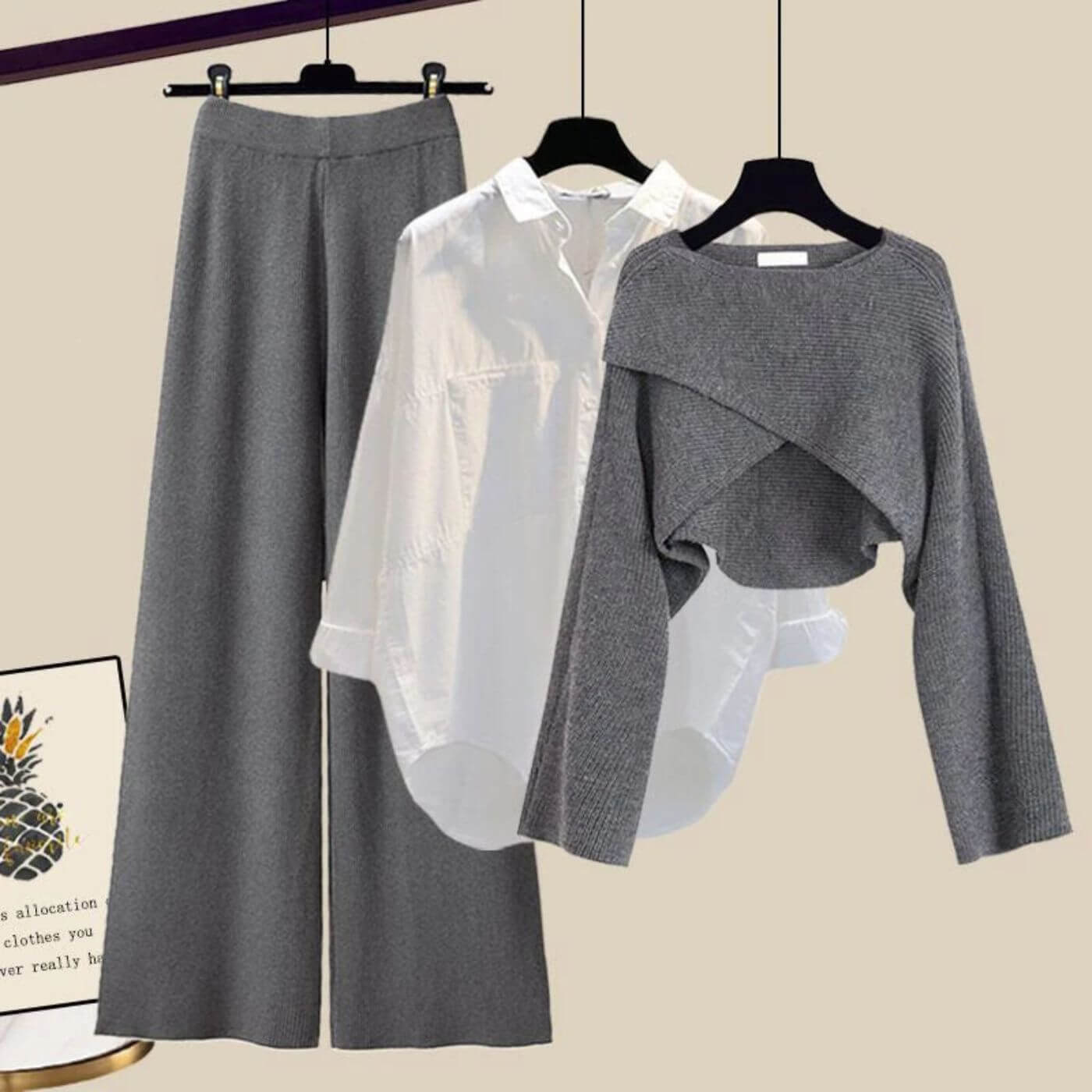 Bequemes Dreiteiliges Damen-Sweater-Set - Komfortable und Modern