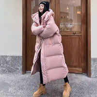 Lange Beheizbare Winter Damen Jacke mit Wärmezonen – Rosa