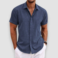 River |  Short Sleeved Shirt – Blau