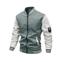 Bomberjacke Herren | Zweifarbige Reißverschluss Jacke – Grün