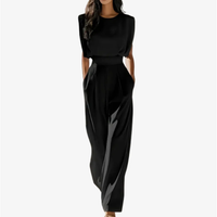 Sybella - Jumpsuit mit weichem Griff – Schwarz