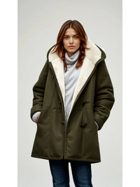 Damen Kapuzenjacke | Warm gefüttert und wasserabweisend – Grün