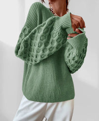 Gemütlicher Damen Herbstpullover aus Strick - Warm & Kuschelig – Grün