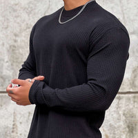 Sportlicher Herren Fitness Pullover – Schwarz