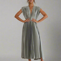 Penelope | Premium Elegantes Midi-Kleid – Grau