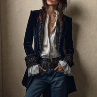 Carita™ - Elegante Vintage Jacke – Marine