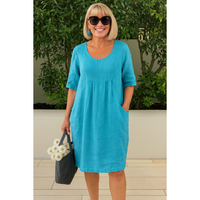 Vivian | Sommerliches Komfortkleid – Blau