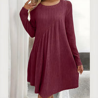Vina - Bequemes Strickkleid – Rot
