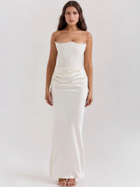 MIRELLA MAXI KLEID – Weiß