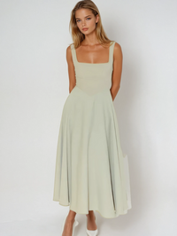 Scarlett Grace | Elegantes Kleid – Salbei